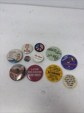 Lot Of 10 Vintage Pinbacks - Pin Collection - Politics - Bill Clinton - E. T. picture