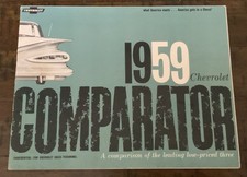 Vintage 1959 Chevrolet Comparator Booklet Brochure Chevy Ford Plymouth picture