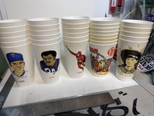 Lot of 31 7-Eleven Slurpee Cups from 1970s Comics, Sports, Western Look picture