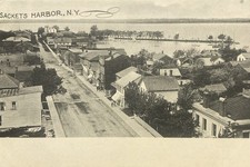 c1905 Sackets Harbor NY The Cove Birds Eye View Postcard  picture