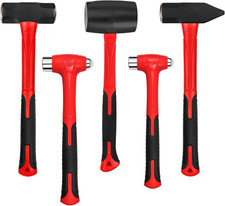 5-Piece Hammer Set, 16oz Ball Peen Hammer | 32oz Ball Peen Hammer | 32oz Rubber picture