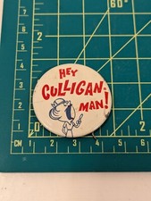 Vintage Hey Culligan Man Pin Button Logo picture