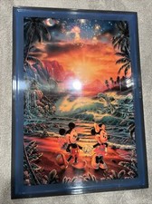 Vintage Disney Art Seaside Romance Limited Edition Christian Riese Framed 32x23 picture
