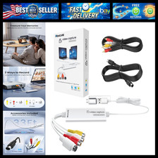 VHS to Digital Converter, 3.3ft USB Video Capture Card USB-A/Type-C 2-in-1 picture