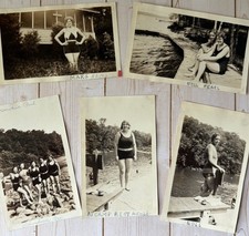 Vintage Snapshot Photo 1920s Women Swimsuits picture