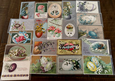 LOT of  20~Pretty Antique~Easter POSTCARDS with EASTER EGGS & Flowers-eggs-r735 picture