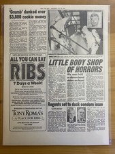 VINTAGE NEWSPAPER HEADLINE ~ MILWAUKEE SERIAL KILLER JEFFERY DAHMER MURDER 1991 picture