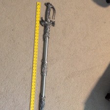 Silver/Gray Fantasy Sword w/ Scabbard, Single-Handed, Metal, Repro picture