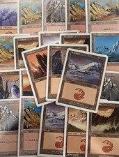 MTG - 25 x White Border/Vintage Mountains - Magic The Gathering picture