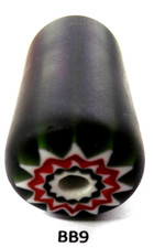 Giant Watermelon Green Chevron African Trade Bead  BB9 Bg 75 picture