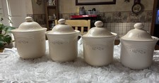 Vintage 1980 Pfaltzgraff Remembrance. 4 Ceramic Canisters.  Excellent Condition. picture