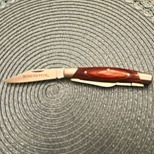 Gold Star 2-Blade Slipjoint Pen Pocketknife Wood Handle Stainless Under 2.75