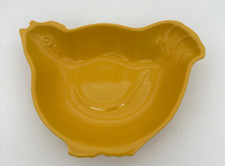 Cerutil Stoneware Chicken Dish Yellow Hen Bowl Farmhouse Portugal picture
