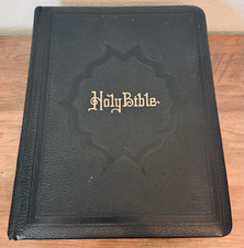 OLD HEAVY HUGE Bible Alfred Nevin Old & New Testament + Family Tree Record Blank picture
