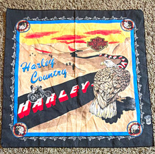 Vintage Harley Davidson Harley Country Eagle Desert Bandana USA Made picture