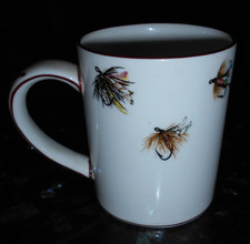 RARE Vintage Queensberry Staffordshire Fine Bone China England Mug Fly Fishing picture