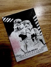 Topps Star Wars Stormtrooper Sketch Card By Chris Owen Art picture