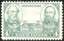 1937 OLD USA STAMP us civil war Robert e Lee, stonewall jackson MINT BEAUTY picture