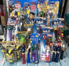 HUGE Vintage/Mod Superhero PEZ & KLIK Lot 18+ Pcs inc. rare 90s Pop-Ups picture