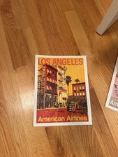 Vintage American Airlines Posters Lot of 2 picture