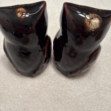 Vintage Owl Salt And Pepper Shakers Shaker Ceramic Brown picture