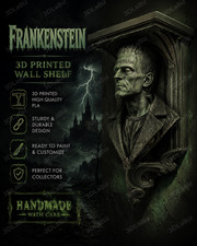 Horror Classic Frankenstein Like 6x5 Top Floating Wall Shelf Collectible picture