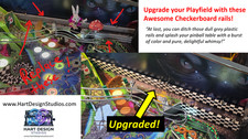 Checkerboard Rail Upgrade for your Alice Goes to Wonderland Pinball picture
