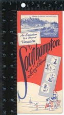 Vintage Southampton Long Island Foldout Travel Brochure Map Hamptons NY Ephemera picture