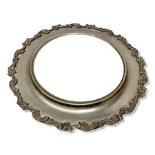 Vintage Silverplate Vanity Display Mirror Footed picture