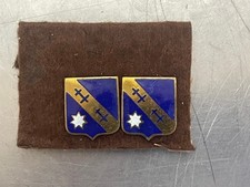 Lot Of 2 Vintage WWII USAMM US Army's 140th Infantry Regiment Unit DUI Crest Pin picture