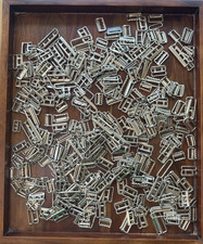 Huge lot 250+ Vtg Metal Buckle Strap Adjuster Sewing Suspender Garter Hardware picture