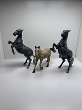VTG Hard Rubber Toy Play Horse Lot Of 3 picture