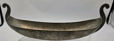 Vintage Norwegian Handmade Pewter Viking Longship Boat Sculpture Norway 10
