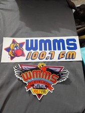 3 Vintage WMMS 100.7 FM THE BUZZARD Radio Bumper Sticker - Cleveland Ohio Unused picture