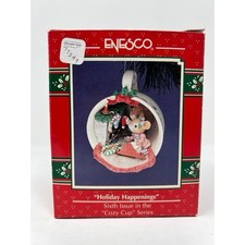 Enesco Holiday Happenings Ornament Mice Cozy Cup Series 6th Issue 1992 Boxed EX picture
