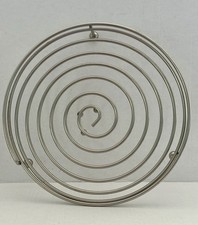 Vintage MCM Kinetic Spring Trivet 11” Chrome Bouncing Spiral Atomic Modern picture