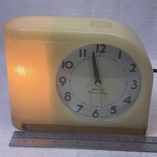 Vintage Big Ben Moon Beam Alarm Clock Yellow Lighted picture