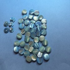 Vintage Aqua Turquoise Buttons Shank Back retro Teal Swing Jewelry Bulk Lot 50 picture