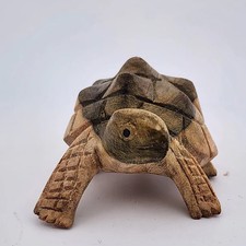 Hand-Carved Soro Wood Turtle Figurine picture
