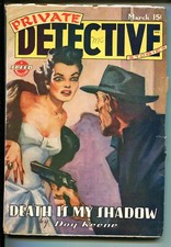 PULP:  Private Detective Stories 3/1946-saucy woman-Day Keene-crime-pulp-FN- picture