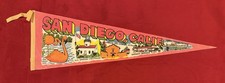 Vintage San Diego California 26 In Travel Pennant San Diego Zoo Harbor Excursion picture