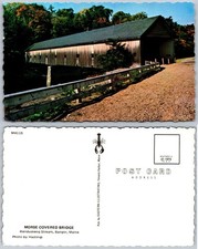 Morse Covered Bridge Bangor Maine Postcard picture