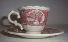 CARLSBAD CAVERNS WHITE'S CITY N.M. ROCK OF AGES CUP & SAUCER 1950'S VERNON KILNS picture
