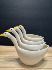 Vintage JSNY Nesting Goose Measuring Cups Set Of 4 Melamine Farmhouse Cottagecor picture