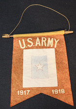 WWI U.S. Army Sweetheart / Son In Service Window Banner Flag 1917 1918 Felt Embr picture
