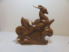 Vintage Treasure Craft Leaping Gazelle ceramic planter use to be a lamp also picture