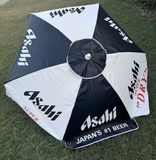 🔥⛱️ RARE ASAHI Patio Umbrella 7 foot BEER  NOS 2014 Market Style NEW Bar  ⛱️🔥 picture