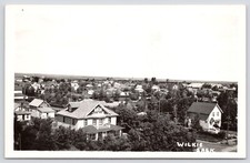Postcard RPPC Birds-Eye View of Houses in Wilkie Saskatchewan Canada c1930s picture