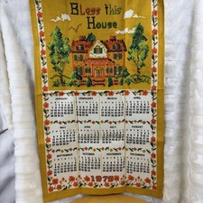 1979 Bless this House calendar vintage  kitchen towel picture