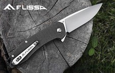 FLISSA Pocket Knife, Folding Tactical Knife with G10 Handle, D2 Blade Liner Lock picture